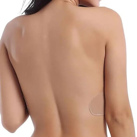 TITU Nude Deep Plunge Strapless Backless Bra 👗 Invisible Push-Up Adhesive Bra - Picture 6 of 7